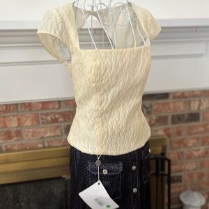 Reformation smock detail fitted top